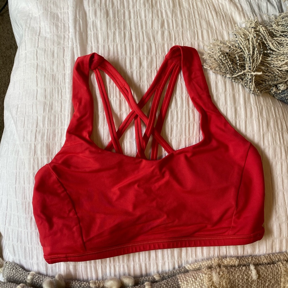 Red Lululemon Sports Bra - Size 6